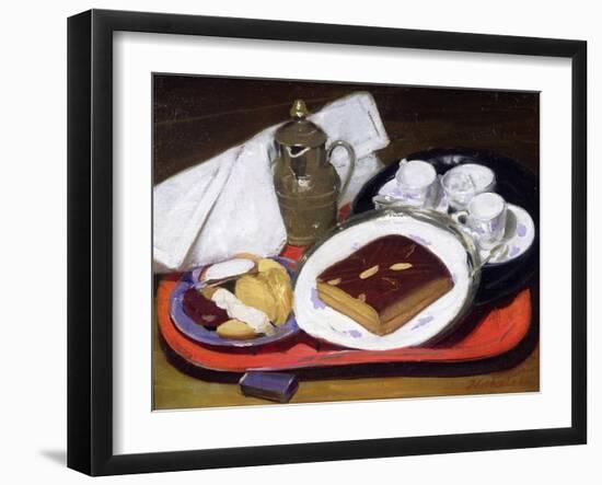 Pain D'epice, or Cake for Tea, 1919 (Oil on Canvas Mounted on Board)-William Nicholson-Framed Giclee Print