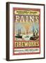 Pain's Fireworks-null-Framed Giclee Print