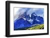 Paine Horns Three Granite Peaks, Torres del Paine National Park, Patagonia, Chile-William Perry-Framed Photographic Print