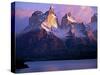 Paine Massif at Dawn, Seen across Lago Pehoe, Torres Del Paine National Park, Chile-John Warburton-lee-Stretched Canvas