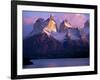 Paine Massif at Dawn, Seen across Lago Pehoe, Torres Del Paine National Park, Chile-John Warburton-lee-Framed Photographic Print