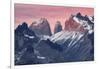 Paine Massif at sunset, Torres del Paine National Park, Chile, Patagonia-Adam Jones-Framed Photographic Print