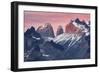 Paine Massif at sunset, Torres del Paine National Park, Chile, Patagonia-Adam Jones-Framed Photographic Print