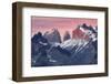 Paine Massif at sunset, Torres del Paine National Park, Chile, Patagonia-Adam Jones-Framed Photographic Print