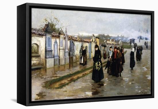 Pains, Festival of Dead Men, 1886-Eugenio Spreafico-Framed Stretched Canvas