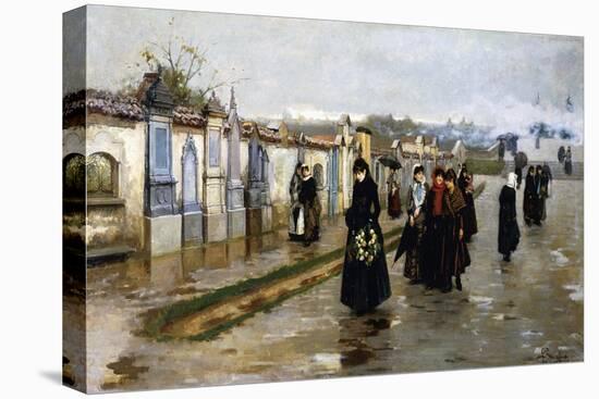 Pains, Festival of Dead Men, 1886-Eugenio Spreafico-Stretched Canvas