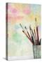 Paint Brushes and Aquarel-Cora Niele-Stretched Canvas