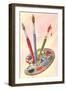 Paint Brushes and Palette-null-Framed Art Print