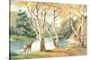 Paint by Numbers, Autumn Scene-null-Stretched Canvas