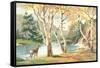 Paint by Numbers, Autumn Scene-null-Framed Stretched Canvas