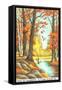 Paint by Numbers, Autumn Scene-Found Image Holdings Inc-Framed Stretched Canvas