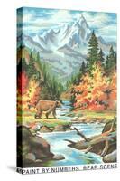 Paint by Numbers, Bear Scene-Found Image Press-Stretched Canvas