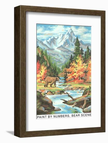 Paint by Numbers, Bear Scene-Found Image Holdings Inc-Framed Photographic Print