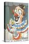 Paint by Numbers, Clown-Found Image Press-Stretched Canvas