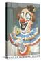 Paint by Numbers, Clown-Found Image Press-Stretched Canvas