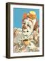 Paint by Numbers Coffee Clown-null-Framed Art Print