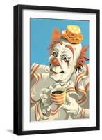 Paint by Numbers Coffee Clown-null-Framed Art Print