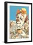 Paint by Numbers Coffee Clown-null-Framed Art Print