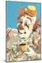 Paint by Numbers Coffee Clown-null-Mounted Art Print