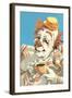 Paint by Numbers Coffee Clown-null-Framed Art Print