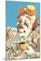 Paint by Numbers Coffee Clown-null-Mounted Art Print