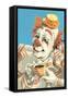 Paint by Numbers Coffee Clown-null-Framed Stretched Canvas