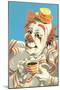 Paint by Numbers Coffee Clown-Found Image Press-Mounted Giclee Print