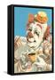 Paint by Numbers Coffee Clown-Found Image Press-Framed Stretched Canvas