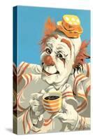Paint by Numbers Coffee Clown-Found Image Press-Stretched Canvas