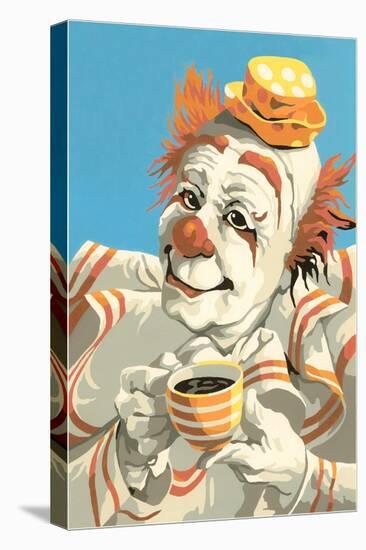 Paint by Numbers Coffee Clown-Found Image Press-Stretched Canvas