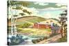 Paint by Numbers, Farm Scene Number One-null-Stretched Canvas