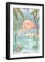 Paint by Numbers, Flamingo-null-Framed Art Print