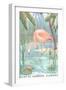 Paint by Numbers, Flamingo-null-Framed Art Print