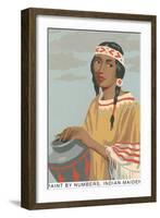 Paint by Numbers, Indian Maiden-null-Framed Art Print