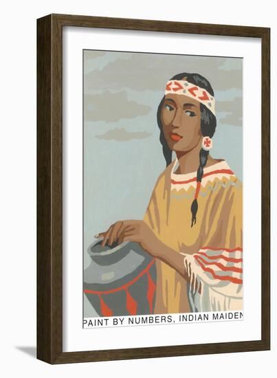 Paint by Numbers, Indian Maiden-null-Framed Art Print