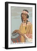 Paint by Numbers, Indian Maiden-null-Framed Art Print