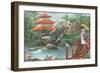 Paint by Numbers, Japanese Scene-null-Framed Art Print