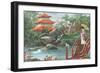 Paint by Numbers, Japanese Scene-null-Framed Art Print