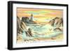 Paint by Numbers, Lighthouse Scene-null-Framed Art Print