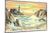 Paint by Numbers, Lighthouse Scene-null-Mounted Art Print