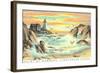 Paint by Numbers, Lighthouse Scene-null-Framed Art Print