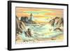 Paint by Numbers, Lighthouse Scene-null-Framed Art Print