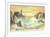 Paint by Numbers, Lighthouse Scene-null-Framed Premium Giclee Print