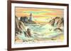 Paint by Numbers, Lighthouse Scene-null-Framed Premium Giclee Print