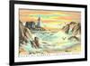 Paint by Numbers, Lighthouse Scene-null-Framed Premium Giclee Print