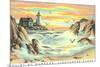 Paint by Numbers, Lighthouse Scene-null-Mounted Premium Giclee Print