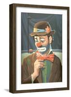 Paint by Numbers, Sad Clown-null-Framed Art Print