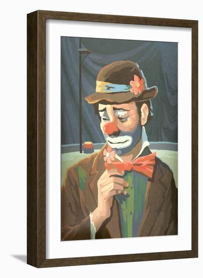 Paint by Numbers, Sad Clown-null-Framed Art Print