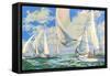 Paint by Numbers, Sailing Scene-null-Framed Stretched Canvas