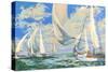 Paint by Numbers, Sailing Scene-null-Stretched Canvas